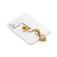 Piercing de ombligo ZO15629P DORADO Acero Inoxidable F38