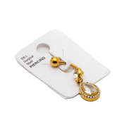 Piercing de ombligo ZO15640P DORADO Acero Inoxidable F38