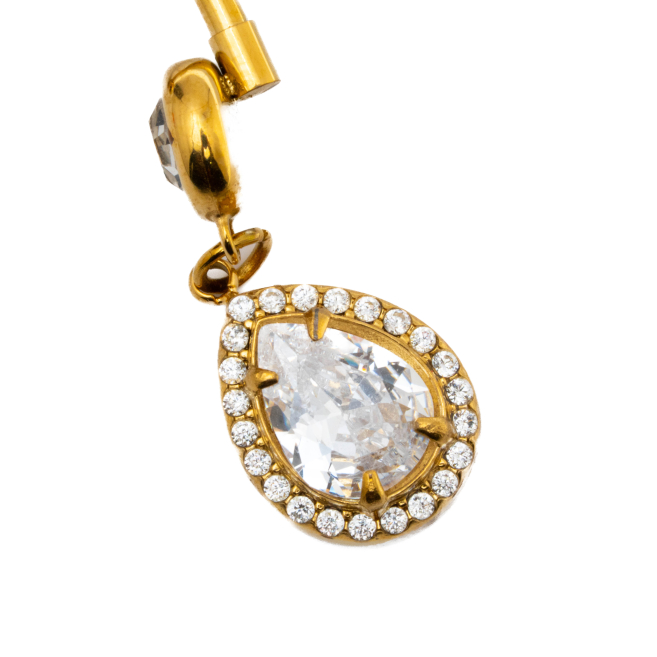 Piercing de ombligo ZO15640P DORADO Acero Inoxidable F38