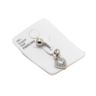 Piercing de ombligo ZO15629P PLATEADO Acero Inoxidable F38