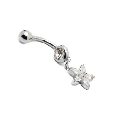 Piercing de ombligo ZO15643P PLATEADO Acero Inoxidable F38