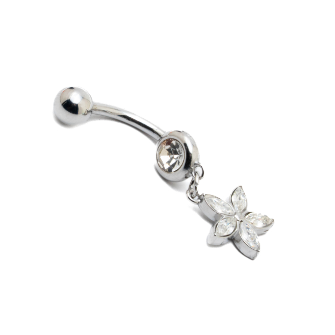 Piercing de ombligo ZO15643P PLATEADO Acero Inoxidable F38