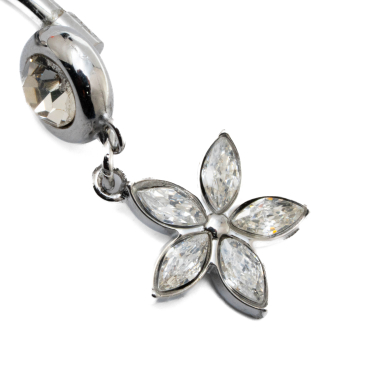 Piercing de ombligo ZO15643P PLATEADO Acero Inoxidable F38