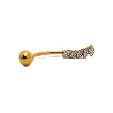 ARETES PIERCING ZO15653P/Piercing de ombligo DORADO Acero Inoxidable F38