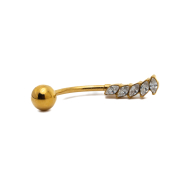 ARETES PIERCING ZO15653P/Piercing de ombligo DORADO Acero Inoxidable F38