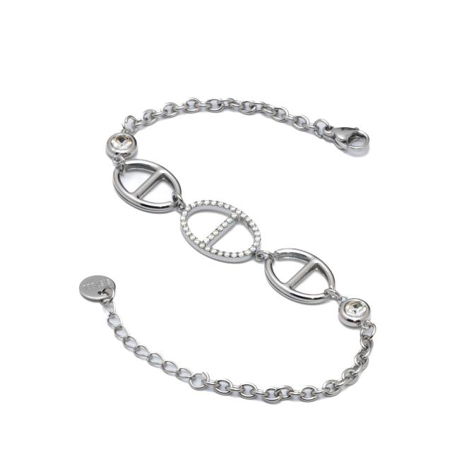 PULSERA ZO15165B PLATEADO Acero Inoxidable 2B44