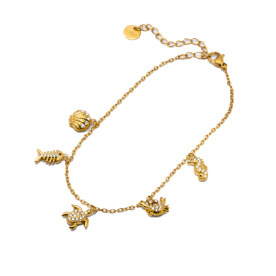 PULSERA ZO15449B/TOVILLERA DORADO Acero Inoxidable 2B31