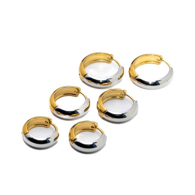 ARETES ZO12757E BICOLOR Acero Inoxidable F46