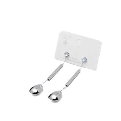 ARETES ZO15575E PLATEADO Acero Inoxidable G41