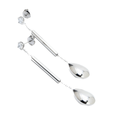 ARETES ZO15575E PLATEADO Acero Inoxidable G41