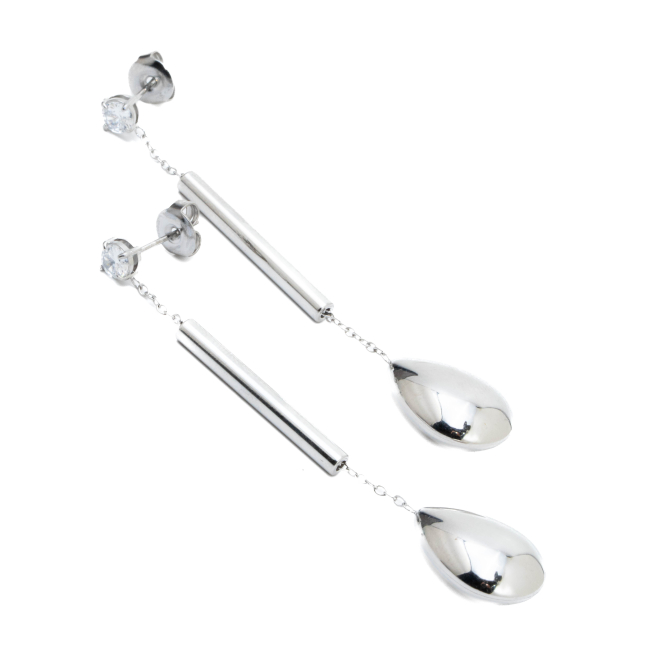 ARETES ZO15575E PLATEADO Acero Inoxidable G41