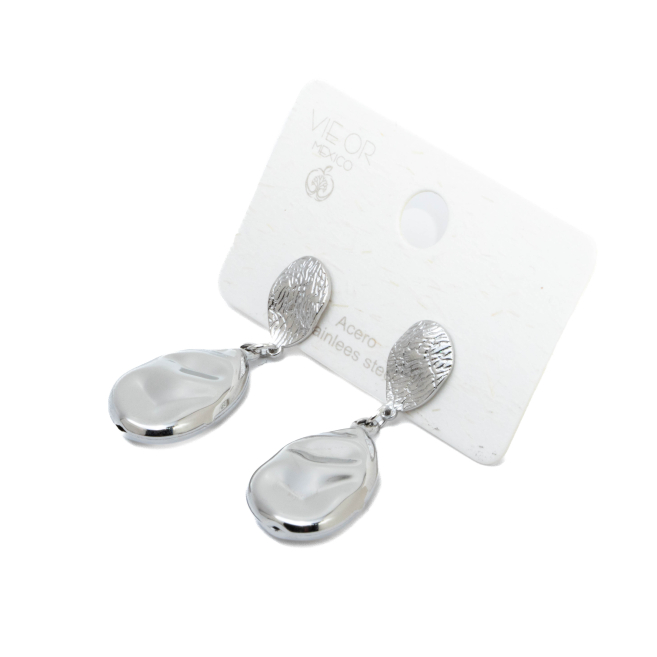 ARETES ZO15404E PLATEADO Acero Inoxidable G45