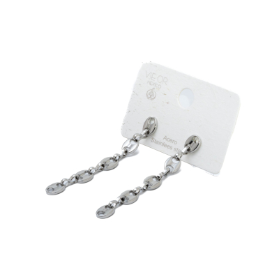 ARETES ZO1303E PLATEADO Acero Inoxidable F58