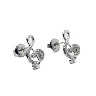 ARETES ZO15878E PLATEADO Acero Inoxidable F58