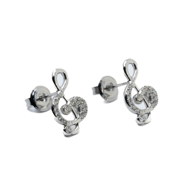 ARETES ZO15878E PLATEADO Acero Inoxidable F58