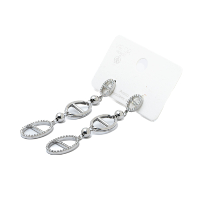 ARETES ZO15162E PLATEADO Acero Inoxidable F58
