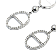 ARETES ZO15162E PLATEADO Acero Inoxidable F58
