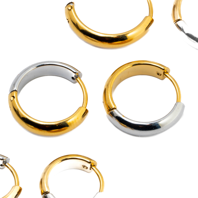 ARETES ZO12756E BICOLOR Acero Inoxidable F46