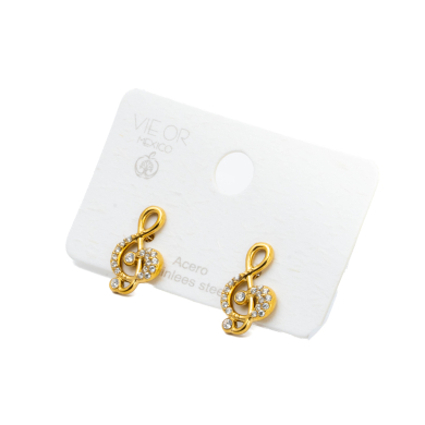 ARETES ZO15878E DORADO Acero Inoxidable F58