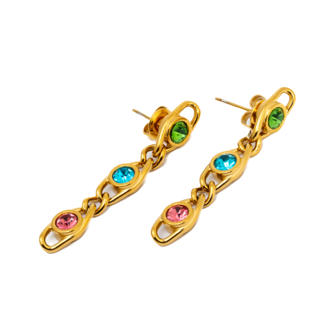 ARETES ZO15780E MULTICOLOR DORADO Acero Inoxidable G44
