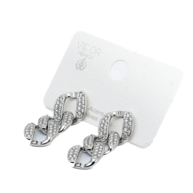 ARETES ZO15408E PLATEADO Acero Inoxidable G45