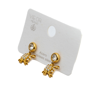 ARETES ZO15045E DORADO Acero Inoxidable F58