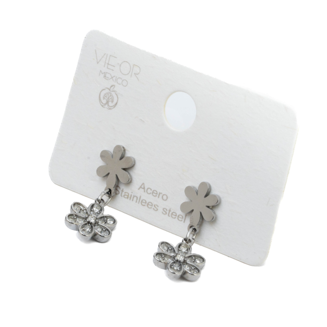 ARETES ZO14864E PLATEADO Acero Inoxidable G22