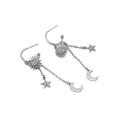 Aretes Y00869 PLATEADO Acero Inoxidable G23