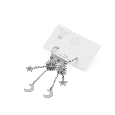 Aretes Y00869 PLATEADO Acero Inoxidable G23