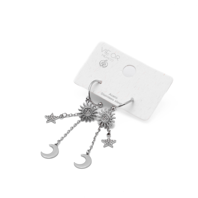 Aretes Y00869 PLATEADO Acero Inoxidable G23