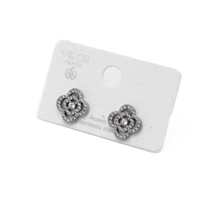 ARETES ZO14816E PLATEADO Acero Inoxidable F32