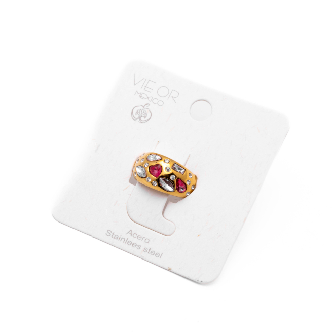 ANILLO ZO13993R ROSA DORADO A42
