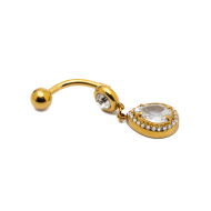 Piercing de ombligo ZO15640P DORADO Acero Inoxidable F38