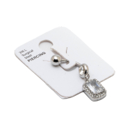 Piercing de ombligo ZO15635P PLATEADO Acero Inoxidable F38