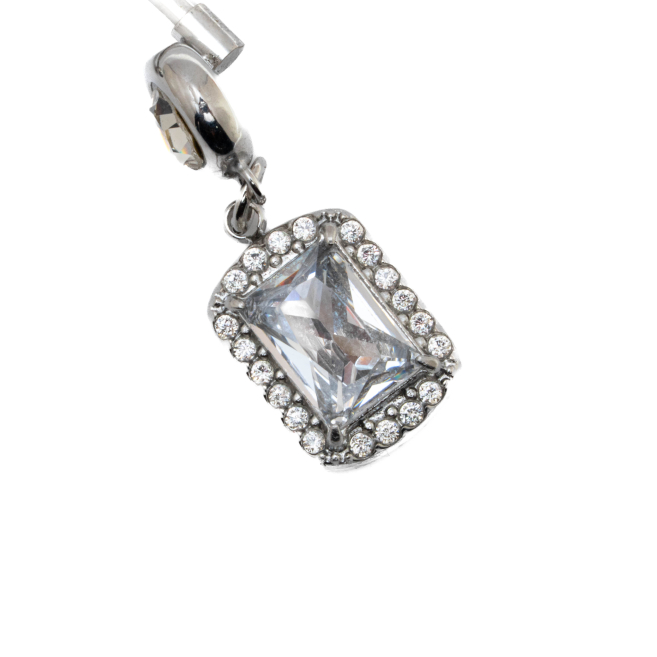 Piercing de ombligo ZO15635P PLATEADO Acero Inoxidable F38