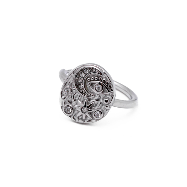 ANILLO ZO15491R PLATEADO Acero Inoxidable 2A33
