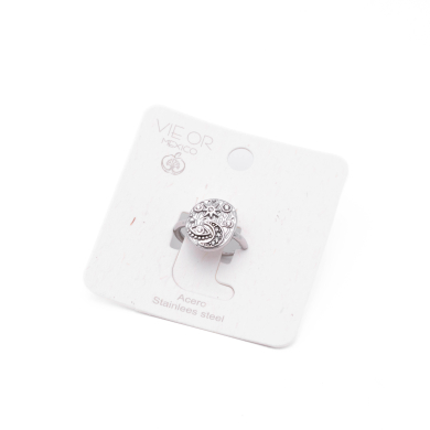 ANILLO ZO15491R PLATEADO Acero Inoxidable 2A33