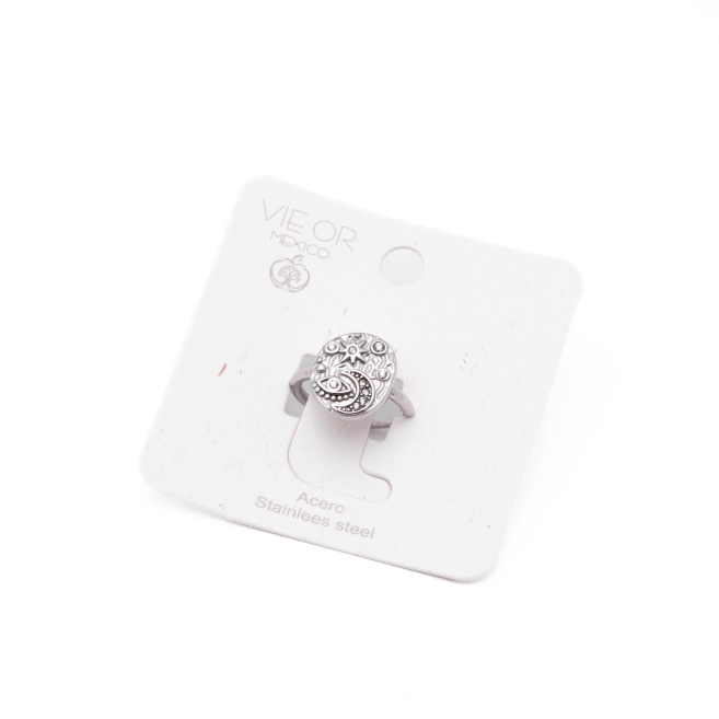 ANILLO ZO15491R PLATEADO Acero Inoxidable 2A33
