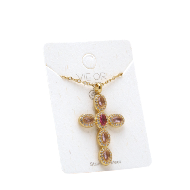 COLLAR ZO15372N ROSA DORADO Acero Inoxidable E31