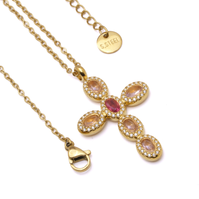 COLLAR ZO15372N ROSA DORADO Acero Inoxidable E31