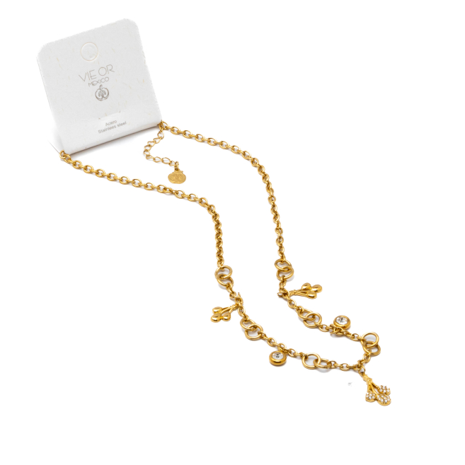 COLLAR ZO15755N DORADO Acero Inoxidable 2D27