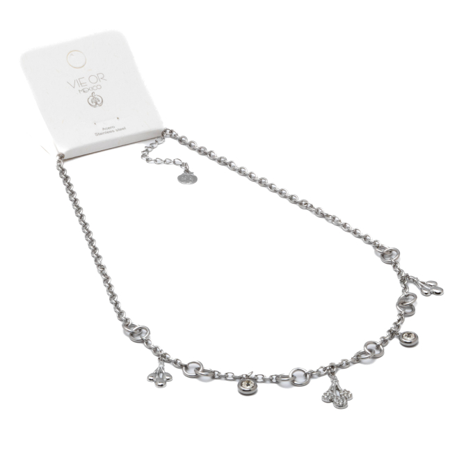 COLLAR ZO15755N PLATEADO Acero Inoxidable 2D27