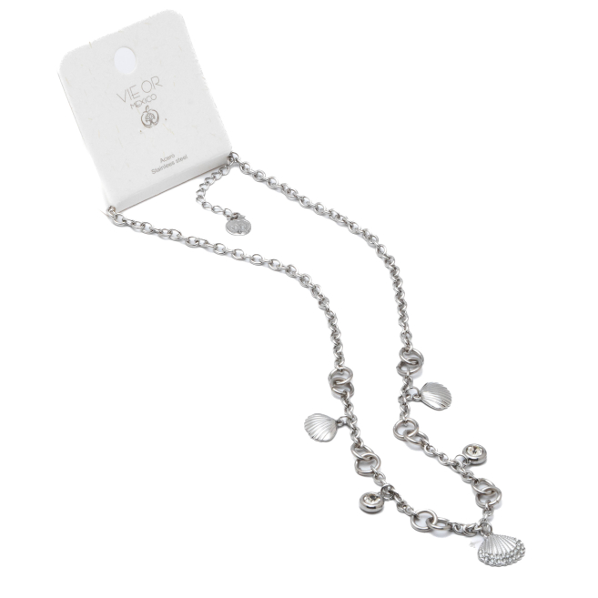 COLLAR ZO15741N PLATEADO Acero Inoxidable 2D27