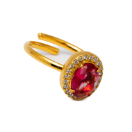ANILLO ZO10810R FUXIA DORADO Acero Inoxidable A310