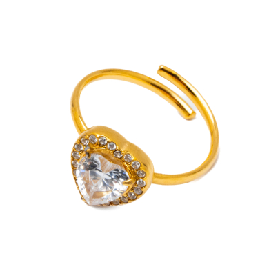 ANILLO ZO15798R BLANCO DORADO Acero Inoxidable A310