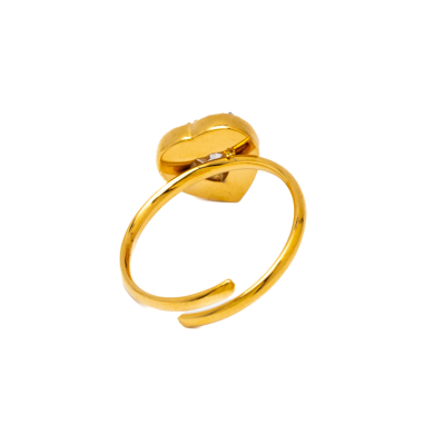 ANILLO ZO15798R BLANCO DORADO Acero Inoxidable A310