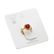 ANILLO ZO15798R ROJO DORADO Acero Inoxidable A310