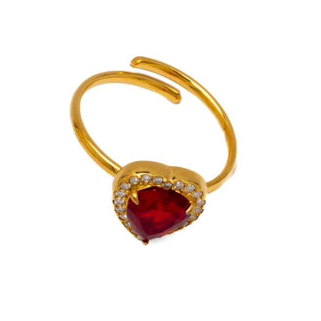 ANILLO ZO15798R ROJO DORADO Acero Inoxidable A310