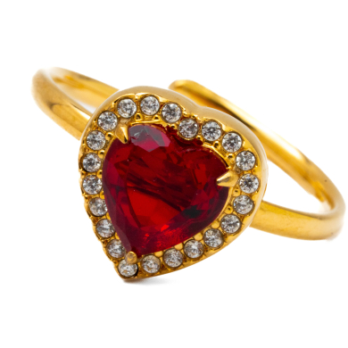ANILLO ZO15798R ROJO DORADO Acero Inoxidable A310