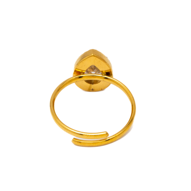 ANILLO ZO10807R BLANCO DORADO Acero Inoxidable A310